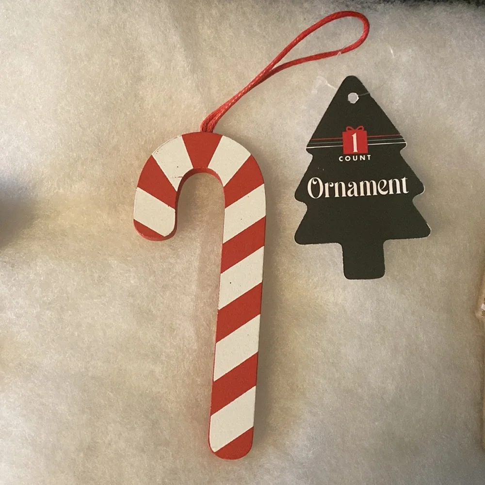 🎄Target Bullseye Christmas Wooden Ornament Candy Cane Gingerbread Set 2023